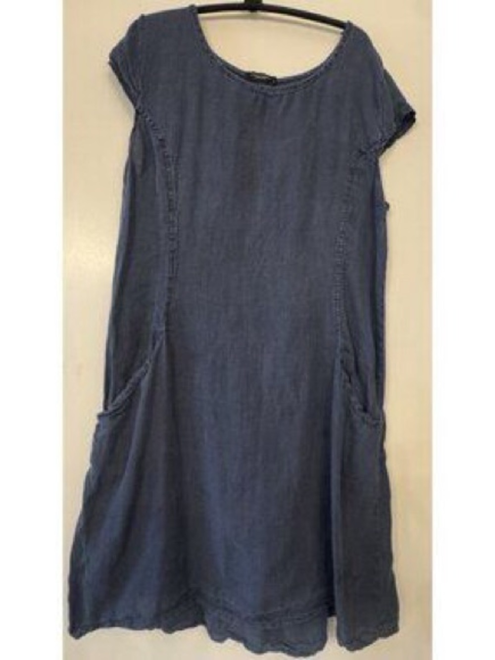 Lungo L’Arno Women's Classic Navy 100% linen dress made in Italy size medium
